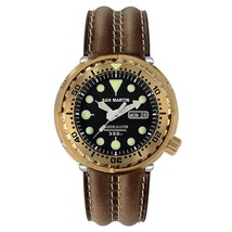 San Martin Diver Tuna Bronze Automatic Mechanical Men Watch Leather Strap Sapphi - £505.31 GBP