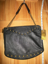 Fashion Gift Nicki Minaj Purse Shoulder Accessory Black Stud Zipper Handbag Bag - £18.67 GBP