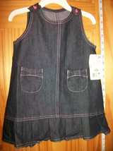 Riders Jeans Baby Clothes 24M Infant Blue Denim Dress Girl Victoria Style Lee - £11.35 GBP