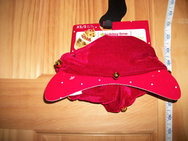 SimplyDog Pet Costume XS/S Christmas Holiday Scrunchie Dog Jingle Bell Accessory - £4.49 GBP