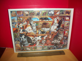 Toy Gift Jigsaw Puzzle 1000 Pc White Mountain World of Cats Feline Jig Saw Game - $23.74