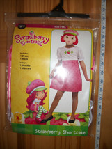 Strawberry Shortcake Girl Clothes 10-12 Rubies Halloween Costume Mask Outfit New - £7.47 GBP