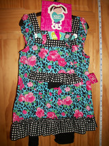 What A Doll Clothes 6/6X Matching Girl Outfit Hanger Rose Dress Top Legging Set - £22.35 GBP