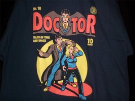 TeeFury Doctor Who XLARGE &quot;Doctor Comic&quot; David Tennant Tribute NAVY - £11.99 GBP