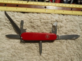 Victorinox Camper Swiss Army knife, red  , solid corkscrew, no pin - $13.10