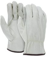 12 Pairs Heavy Duty Durable Cowhide Leather Work Gloves SIZE XL - $35.37