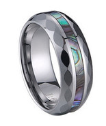 COI Tungsten Carbide Ring With Shell Inlays-TG1224(US12.5/14) - £23.88 GBP