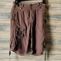 Da-Nang SOLDOUT 100% WASHABLE SILK CHOCOLATE BROWN CARGO SHORTS XS- S - $1,915.56 MXN