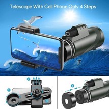 Monocular Telescope &amp; Tripod With Phone Mount 80X100 High Definition - £25.32 GBP