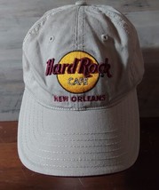 Hard Rock Cafe Baseball Hat Cat New Orleans Tan Red Embroidered Adjustable - £11.06 GBP