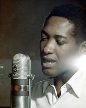 Sam Cooke The King of Soul Singing Into Microphone 8x10 HD Aluminum Wall Art - £31.44 GBP