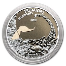 1 Oz Silver Coin 2020 20 Fran CFA Congo Colorized Predators Scorpiones Scorpion - £156.67 GBP