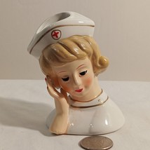 RARE- Vintage Red Cross Nurse Miniature Bud Vase/ Figurine/ MCM Retro Home Decor - £77.53 GBP