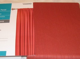 Style Selections Treyor Red Rod Pocket Curtain Drape 50x 84L New - $25.73