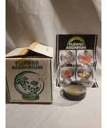 Vintage Flower Aquarium 6&quot; Glass Water Globe Display Terrarium Made in G... - $25.73