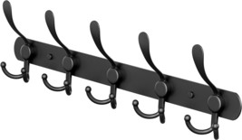 Black Coat Rack Wall Mounted - 16 Inch Heavy Duty Stainless Steel Matte,... - $38.99