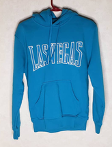 Womens Small Las Vegas Nevada Light Blue Athletic Hoodie Sweatshirt - £12.60 GBP