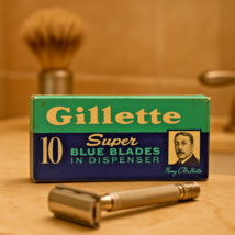 Vintage Collectible Gillete Blue Blades Box of 10, NOS ~ New Sealed - $19.79