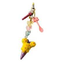 Disney Store Japan Minnie Mouse Yellow Ice Cream Phone Plug Charm - £31.69 GBP