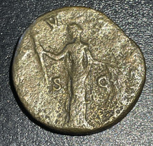 141 AD Roman Imperial Diva Faustina AE Sestertius Ceres Standing Bronze ... - $44.55