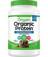 Orgain Protein Powder Organic Plant Based + 50 Superfoods Cream Chocolat... - $49.49