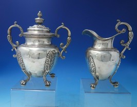 I.W. Forbes Sterling Silver Sugar Creamer Set 2pc Empire Style Lion Feet (#5690) - £2,049.80 GBP