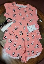 Disney Mickey Mouse 3 pc Short Set Pink sz S (4/6) Women Shirt Socks - £11.59 GBP