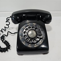Vtg Bell System Western Electric Rotary Dial Phone Black 3/63 untested 500 - £19.35 GBP