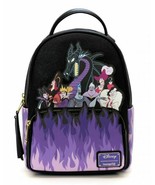 Loungefly Disney Villains Flames Mini Backpack Maleficent Ursula PALM Ex... - $135.91 CAD