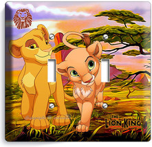 Lion King Baby Simba Nala Light Double Switch Wall Plate Infant Nursery Room Art - £8.96 GBP