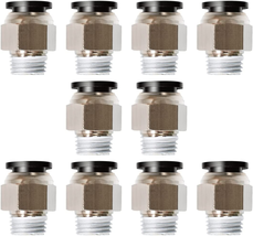 Push to Connect Fitting, 5/16&quot; Tube OD X 1/4&quot; NPT Thread Male Straight P - £24.50 GBP