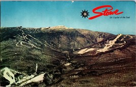 Stowe Vermont Mt Mansfield Mountain Skiing Aerial Scenic VTG Postcard  (A13) - £4.81 GBP