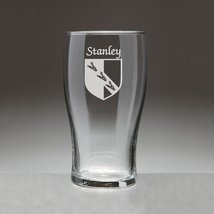 Stanley Irish Coat of Arms Tavern Glasses - Set of 4 (Sand Etched) - $67.32