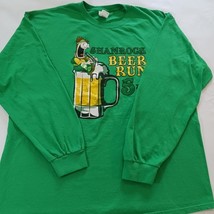 Gildan Heavy Cotton SHAMROCK BEER RUN 5K Men's Green Cotton Graphic T-Shirt XL image 9