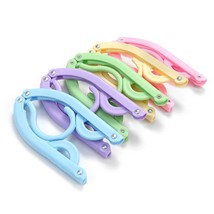 10 Pcs Plastic Travel Hangers - Portable Folding Clothes Hangers Travel ... - £18.87 GBP