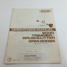 Echo SRM-200BE Trimmer Brushcutter Operator&#39;s Manual - $9.99