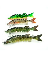 Realistic Pike Pickerel Fishing Lure bait Multi Jointed Crank 8 Segments... - $355.49 MXN