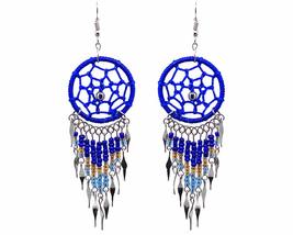 Large Thread Dream Catcher Long Seed Beaded Metal Dangle Earrings - Womens Fashi - $17.81