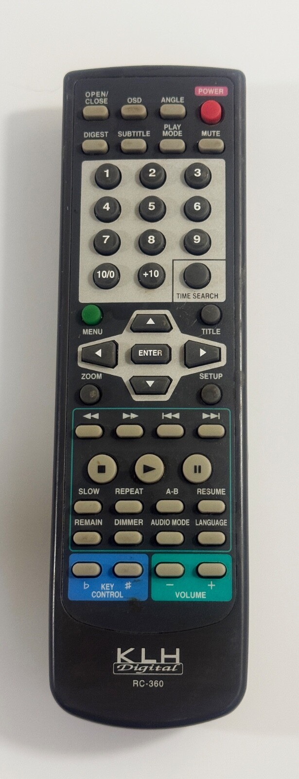 KLH Digital RC-360H DVD Player Remote Control DVD-8350 RC360H DVD8350 - $5.53