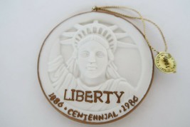 Vtg 1985 Kurt Adler Statue of Liberty Centennial Ceramic Christmas Ornament - £11.98 GBP