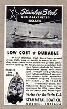 1950 Print Ad Star Metal Boats Galvanized &amp; Stainless Steel Goshen,IN - £7.24 GBP