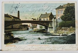 Sweden Norrkoping Motala Stream and Jaru Bridge c1902 Postcard I1 - $8.95