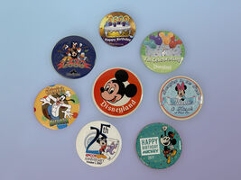 Disney Theme Park Button Collection 2007 Happy Birthday Mickey Epcot - $24.99