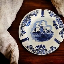 Hand Made Delft Blue Ash-Tray Made in Holland - $19.79