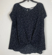 Pink Rose Black and white women blouse polka dot pattern tied in the fro... - $9.00
