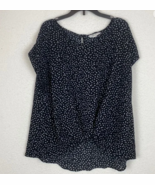 Pink Rose Black and white women blouse polka dot pattern tied in the fro... - $8.00