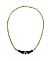 Gubelin Black Onyx Yellow Gold Necklace with Ruby - £9,829.45 GBP