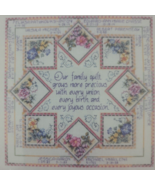 Birth Embroidery Kit Linen Floral 28 Ct Zweigart Cashel DMC Pink Blue NEW - £25.91 GBP