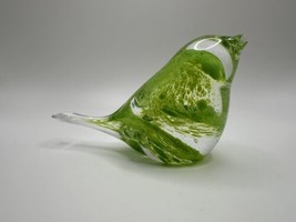 Vintage Boyer Green Glass Paperweight Bird 4.5” - $49.50