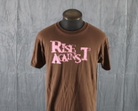 Punk Band Shirt (Retro) - Rise Against Pink on Brown Graphic - Men&#39;s Large - £43.96 GBP